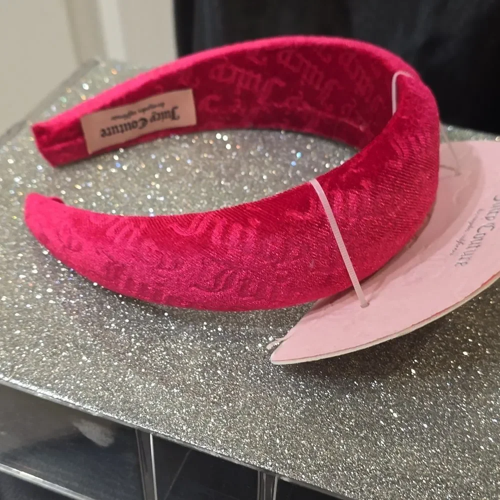 Juicy Couture Juicy Signature Logo Logo Velour‎ Headband
